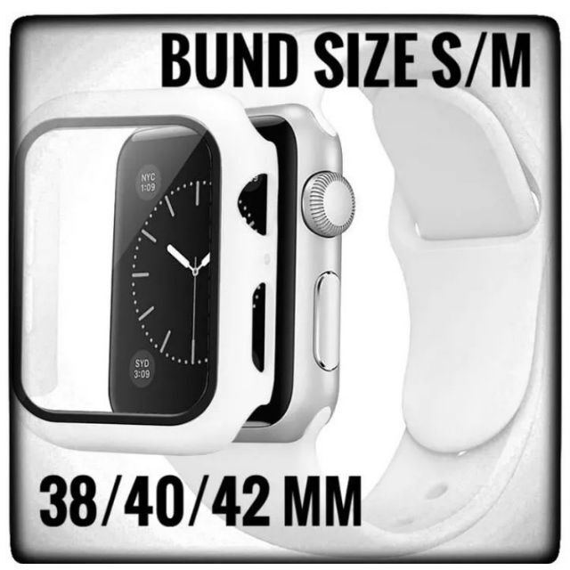 アップルウォッチバンド　シリコン　Apple Watch ケースベルト　ホワイト