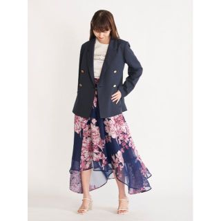 SNIDEL - スナイデル オパールフローラルスカート ネイビー 0の通販