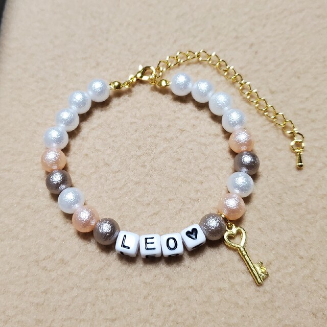 【ハンドメイド】ビーファーストMessage風 ブレスレット『 LEO』 ハンドメイドのアクセサリー(ブレスレット/バングル)の商品写真