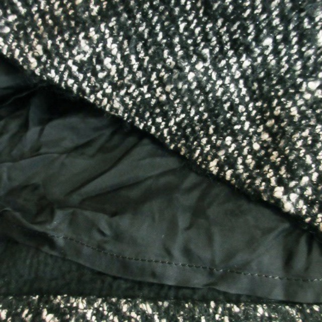 M-premier(エムプルミエ)のエムプルミエ ブラック スカート ツイード タイト ミニ  ウール混 36 黒 レディースのスカート(ミニスカート)の商品写真