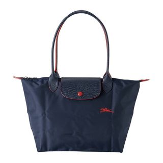 ロンシャン(LONGCHAMP)の新品 ロンシャン LONGCHAMP トートバッグ ル プリアージュ クラブ ショルダーバッグ Mサイズ ネイビー/レッド(トートバッグ)