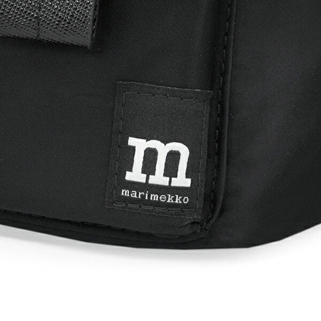 オープンポケット×1外側新品 マリメッコ Marimekko リュックサック EVERYTHING BACKPACK S SOLID ブラック