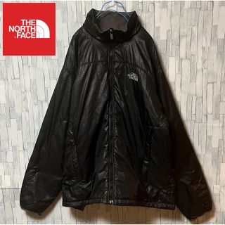 ザノースフェイス(THE NORTH FACE)のノースフェイス ダウンジャケット薄手 ナイロン 刺繍ロゴ ブラック  ホワイト(ナイロンジャケット)