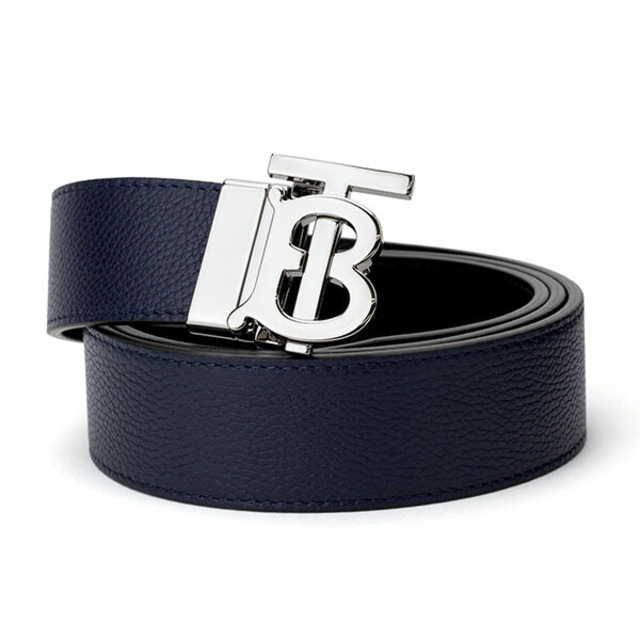 新品 バーバリー BURBERRY ベルト リバーシブル モノグラムモチーフ ネイビー NAVY/BLACK | フリマアプリ ラクマ