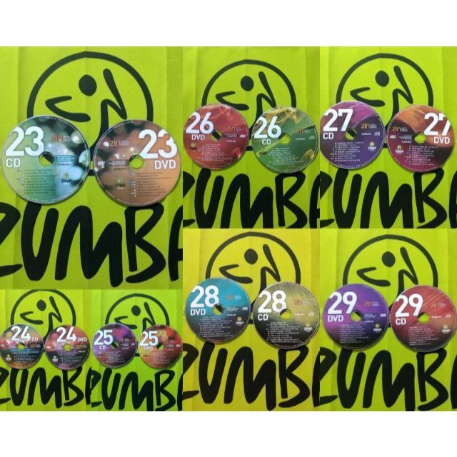 Zumba(ズンバ)のZUMBA　ズンバ　ZIN23～ZIN29　CD　DVD　インストラクター専用 エンタメ/ホビーのDVD/ブルーレイ(スポーツ/フィットネス)の商品写真