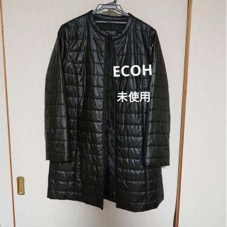 ECOH エコー コート ロング 黒 ブラック 中綿(ロングコート)