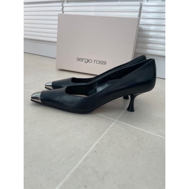 美品 セルジオロッシ SERGIO ROSSI パンプス メタル sr1 - ハイヒール