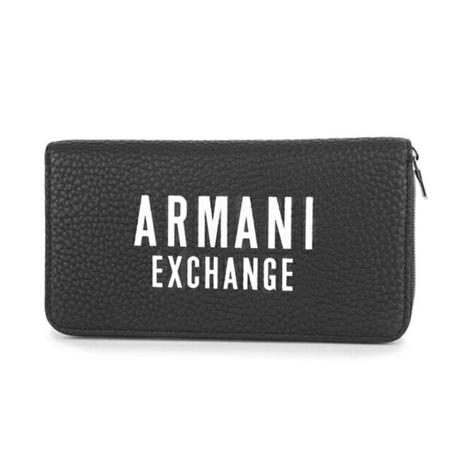 ARMANI EXCHANGE(アルマーニエクスチェンジ)の新品 アルマーニ ARMANI EXCHANGE 長財布 ブラック メンズのファッション小物(長財布)の商品写真