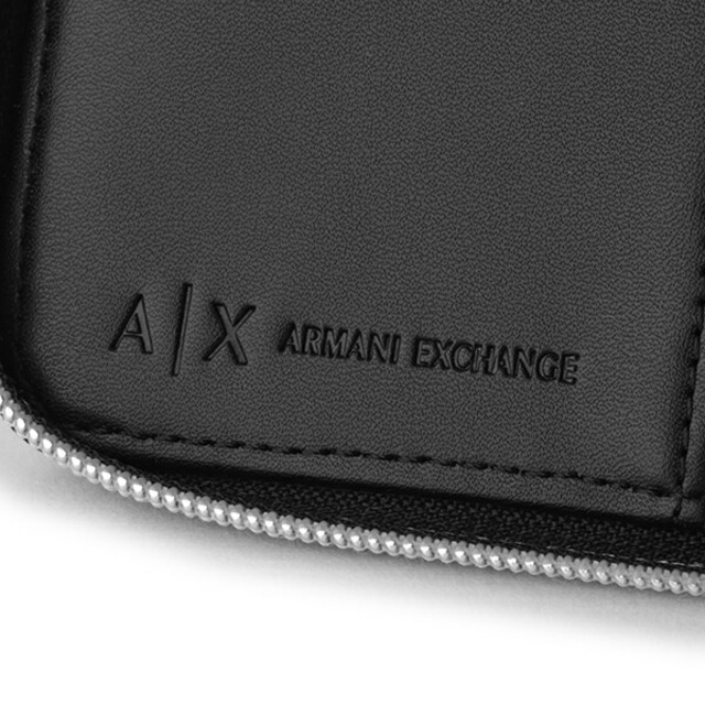 ARMANI EXCHANGE(アルマーニエクスチェンジ)の新品 アルマーニ ARMANI EXCHANGE 長財布 ブラック メンズのファッション小物(長財布)の商品写真