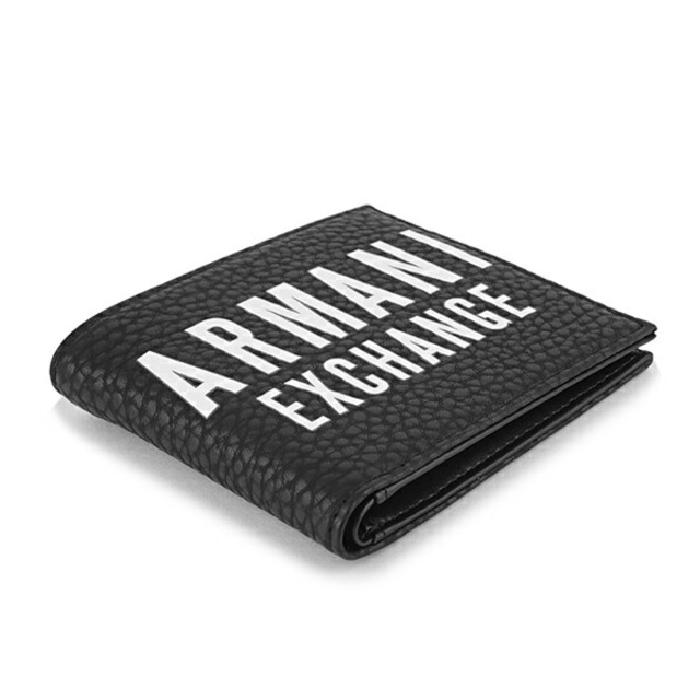新品 アルマーニ ARMANI EXCHANGE 2つ折り財布 ブラック