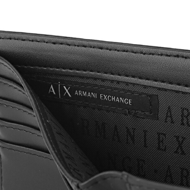 新品 アルマーニ ARMANI EXCHANGE 2つ折り財布 ブラック