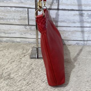 フェンディ ショルダーバッグ パイソン レザー レッド赤 レディース