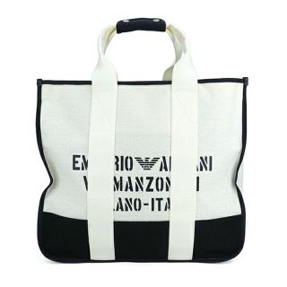 エンポリオアルマーニ(Emporio Armani)の新品 アルマーニ EMPORIO ARMANI トートバッグ ホワイト 白 ネイビー(トートバッグ)