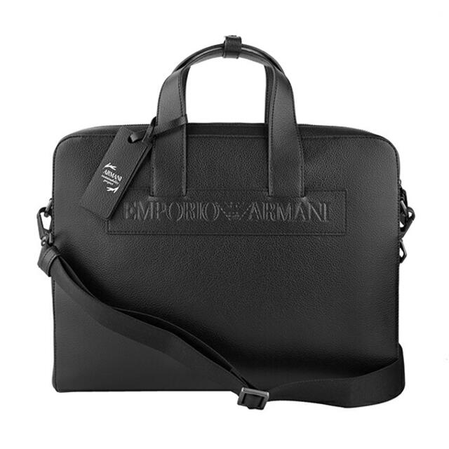人気カラーの EMPORIO アルマーニ 新品 - Armani Emporio ARMANI ネロ ブリーフケース ビジネスバッグ