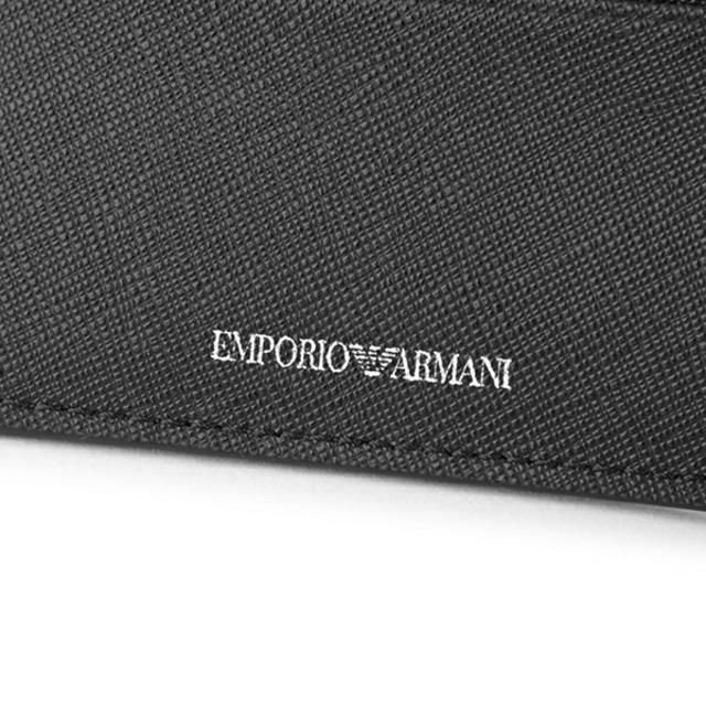 新品 アルマーニ EMPORIO ARMANI 2つ折り財布 ネロ 6