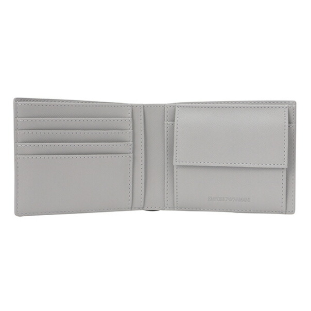 Emporio Armani(エンポリオアルマーニ)の新品 アルマーニ EMPORIO ARMANI 2つ折り財布 グレー メンズのファッション小物(折り財布)の商品写真