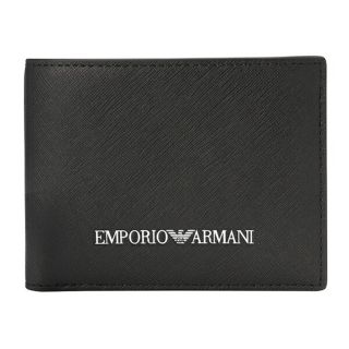 エンポリオアルマーニ(Emporio Armani)の新品 アルマーニ EMPORIO ARMANI 2つ折り財布 ブラック(折り財布)