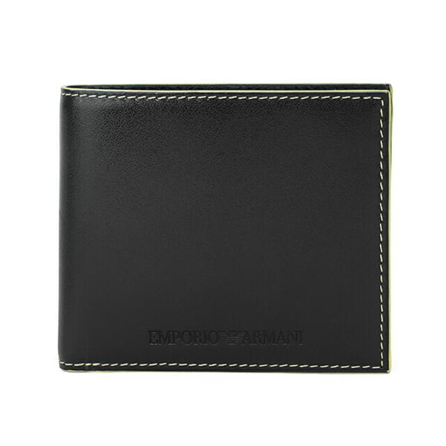 新品 アルマーニ ARMANI 2つ折り財布 WALLET ブラック