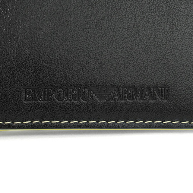 新品 アルマーニ EMPORIO ARMANI 2つ折り財布 ブラック 黒 7