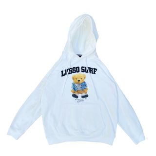 ラルフローレン(Ralph Lauren)のストリート系☆LUSSO SURF ベアパーカー　ホワイト　Mサイズ☆RVCA(パーカー)