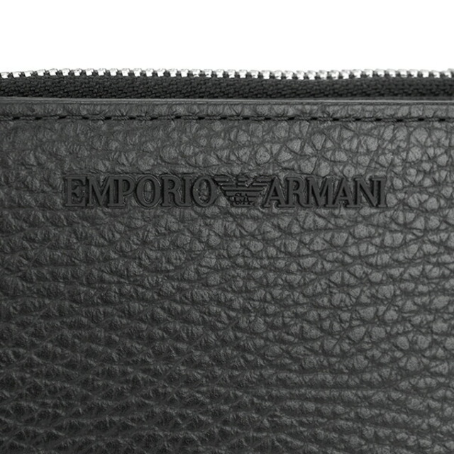 新品 アルマーニ EMPORIO ARMANI 2つ折り財布 ブラック 黒