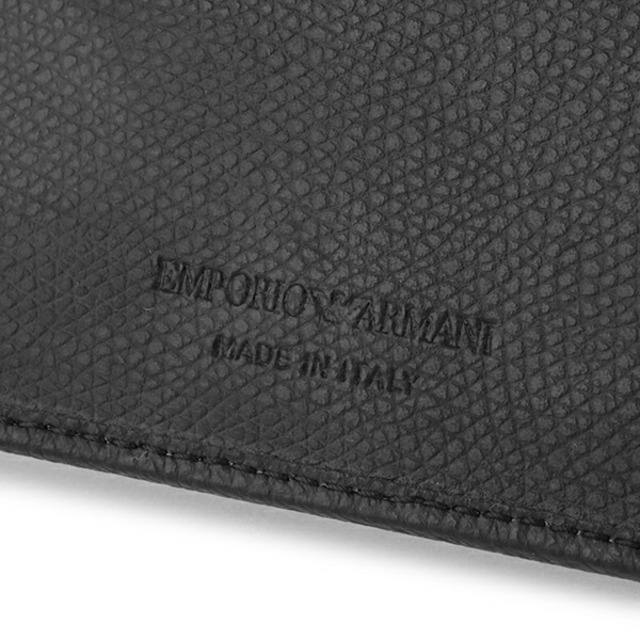 Emporio Armani(エンポリオアルマーニ)の新品 アルマーニ EMPORIO ARMANI 2つ折り財布 ネロ メンズのファッション小物(折り財布)の商品写真