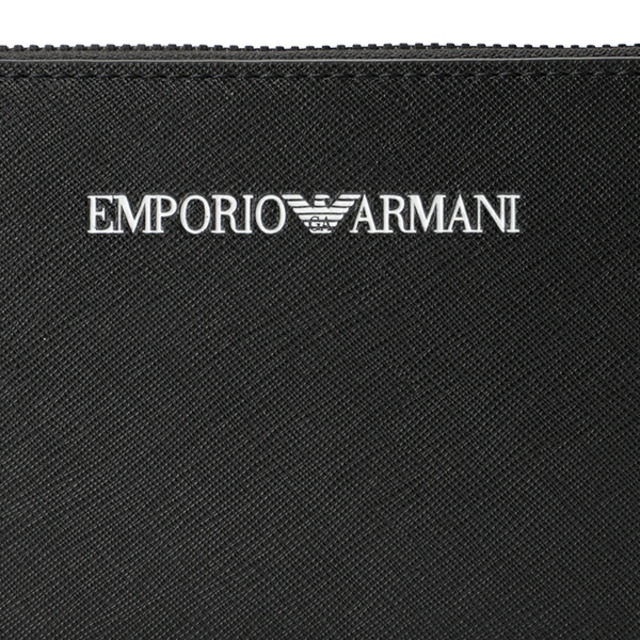 Emporio Armani(エンポリオアルマーニ)の新品 アルマーニ EMPORIO ARMANI 長財布 ネロ メンズのファッション小物(長財布)の商品写真