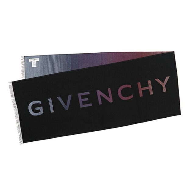 新品 ジバンシイ GIVENCHY マフラー・ストール ブライダル ロゴ スカーフ ブラック 黒