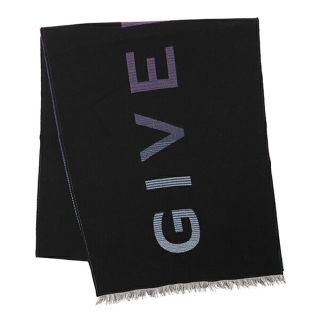 新品 ジバンシイ GIVENCHY マフラー・ストール ブライダル ロゴ スカーフ ブラック 黒