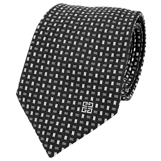 GIVENCHY(ジバンシィ)の新品 ジバンシイ GIVENCHY ネクタイ レギュラータイ ブラック/グレー メンズのファッション小物(ネクタイ)の商品写真