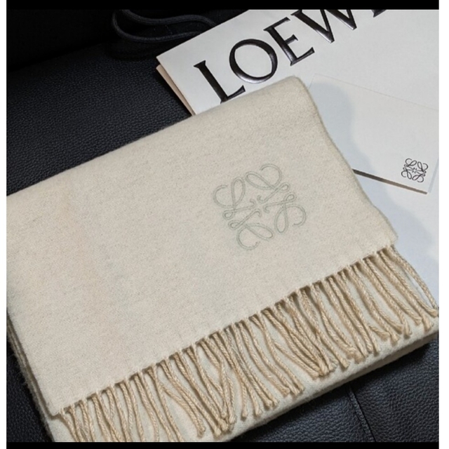 LOEWE ロエベ バイカラースカーフ (ウール&カシミヤ) 入荷 63.0%OFF