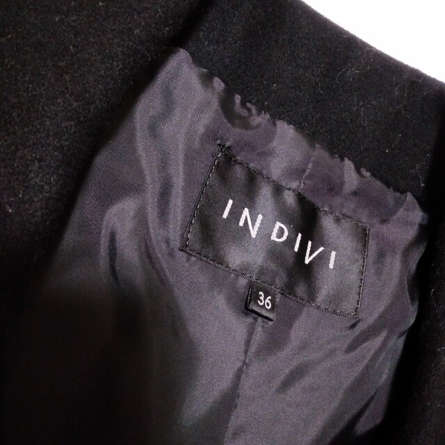 INDIVI(インディヴィ)の【美品】 INDIVI  Pコートレディース 36 ウール ショートブルゾン レディースのジャケット/アウター(ピーコート)の商品写真