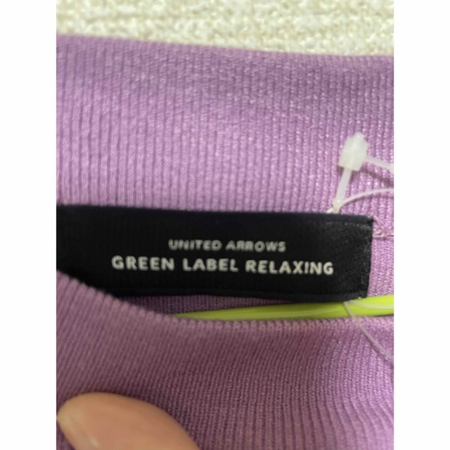 UNITED ARROWS green label relaxing(ユナイテッドアローズグリーンレーベルリラクシング)の新品未使用タグ付き！グリーンレーベル　七分丈　ニット　ピンク レディースのトップス(ニット/セーター)の商品写真