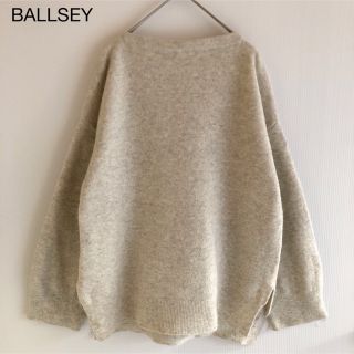 ボールジィ(Ballsey)の258ボールジィ ウールハイネックサイドスリットニット グレー華やかラメS(ニット/セーター)