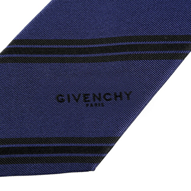 新品 ジバンシイ GIVENCHY ネクタイ ナロータイ ネイビー/ブラック