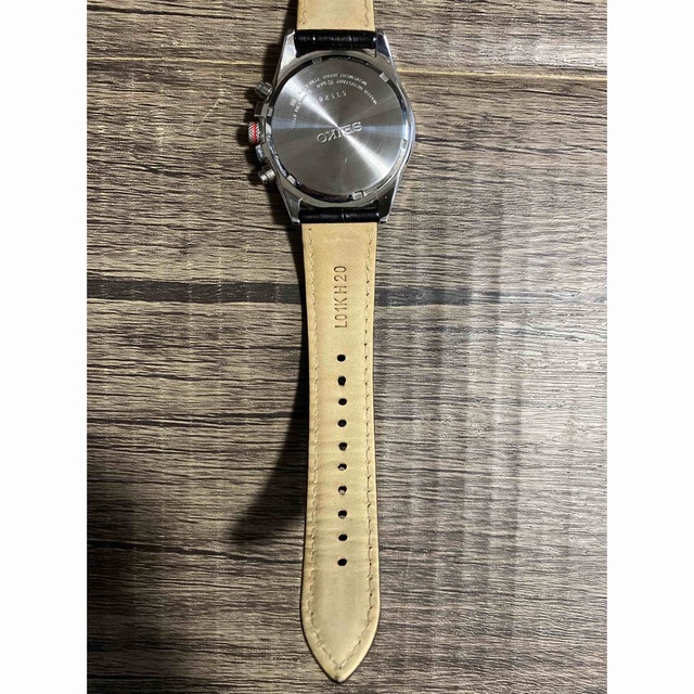 美品 SEIKO セイコー メンズ腕時計 クロノグラフ クォーツ 革ベルト