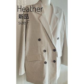 ヘザー(heather)の【むくり様ご専用】212 Heather  テーラードジャケット チェック(テーラードジャケット)