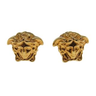 ヴェルサーチ(VERSACE)のVERSACE ヴェルサーチ DG25591 メドゥーサ ロゴ ピアス ゴールド系【中古】(ピアス)