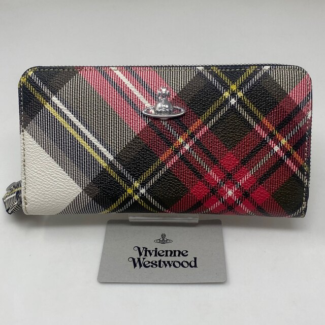 【新品未使用】Vivienne Westwood 長財布 チェック×ブラック 長財布 オンライン通販 値段
