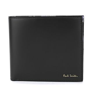 ポールスミス(Paul Smith)の新品 ポールスミス PAUL SMITH 2つ折り財布 BILLFOLD AND COIN WALLET ブラック 黒(折り財布)