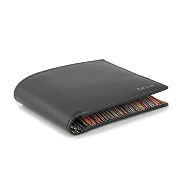 新品 ポールスミス PAUL SMITH 2つ折り財布 BILLFOLD AND COIN WALLET ブラック 2