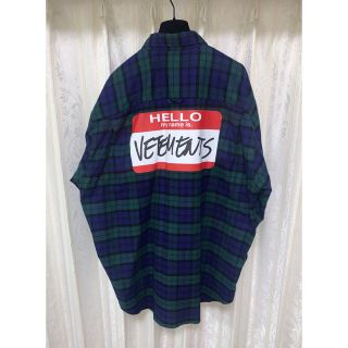 ヴェトモン(VETEMENTS)のVETEMENTS ヴェトモン チェックシャツ サイズL(シャツ)