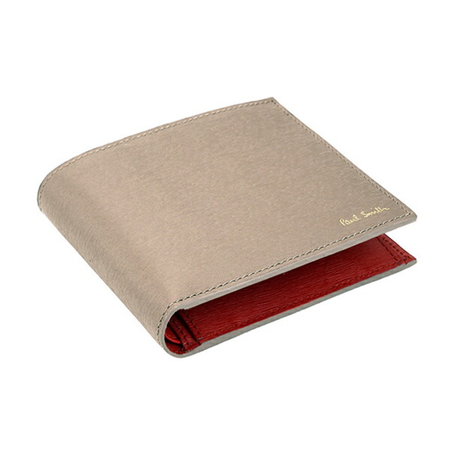 Paul Smith(ポールスミス)の新品 ポールスミス PAUL SMITH 2つ折り財布 BILLFOLD AND COIN WALLET ベージュ メンズのファッション小物(折り財布)の商品写真