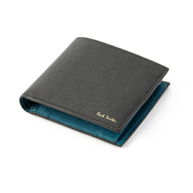 新品 ポールスミス PAUL SMITH 2つ折り財布 BILLFOLD AND COIN WALLET ブルー 2