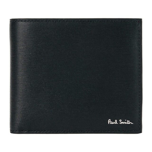 新品 ポールスミス PAUL SMITH 2つ折り財布 BILLFOLD AND COIN WALLET ブラック