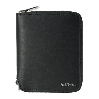 ポールスミス(Paul Smith)の新品 ポールスミス PAUL SMITH 2つ折り財布 ZIP AROUND COMPACT WALLET ブラック(折り財布)