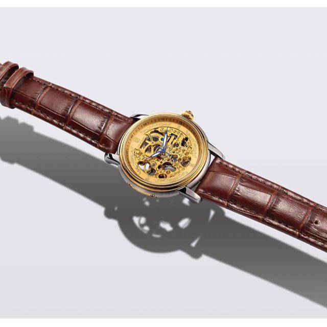 メンズ 腕時計 自動巻き カジュアル 機械式 腕時計 スケルトン