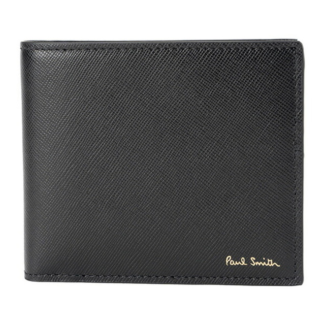 新品 ポールスミス PAUL SMITH 2つ折り財布 BILLFOLD AND COIN WALLET ブラック