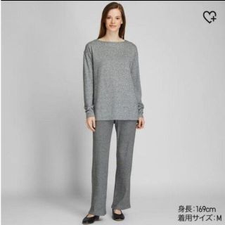 ユニクロ(UNIQLO)の専用▪UNIQLOソフトニットジャージセットM(ルームウェア)