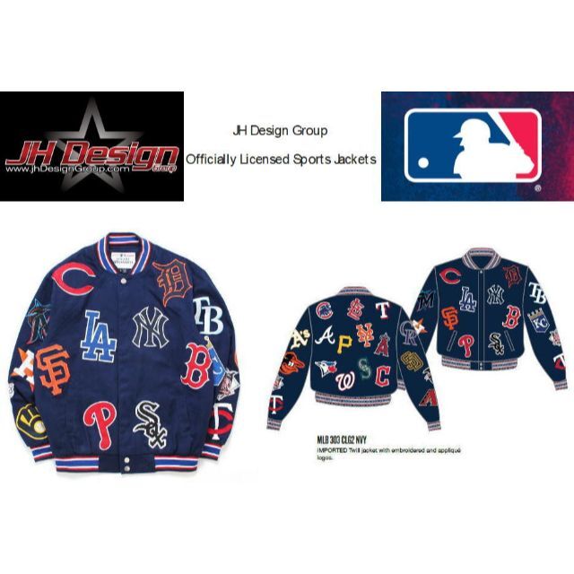 MLB JH DESIGN ALL OVER PATCH ツイル スタジャンXL | distrasa